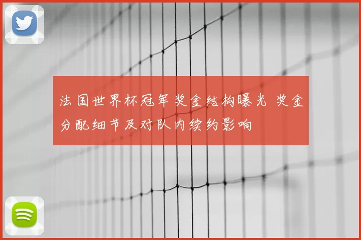 法国世界杯冠军奖金结构曝光 奖金分配细节及对队内续约影响